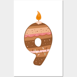 Cake number 9 Posters and Art